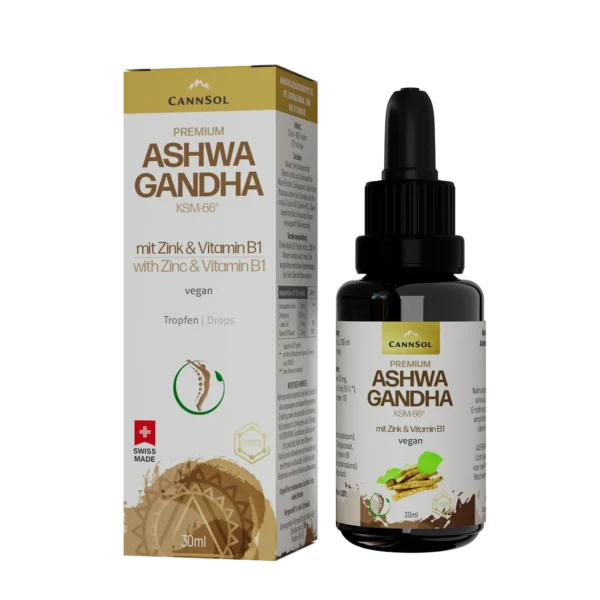 CannSol Ashwagandha-Zink Vitamin B1 - Stressabbau & mentale Balance